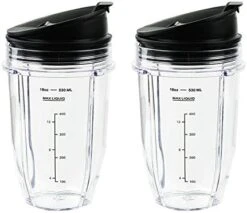 Blender Cups For Ninja Blender, 18OZ Cup With Sip & Seal Lids Compatible With 900w 1000w Nutri Ninja Blender Auto IQ Series (2 Pack) -Wilton Shop 41wTMU5PtcL. AC