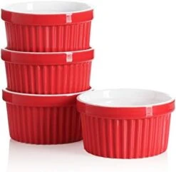 503.401 Porcelain Ramekins For Baking - 12 Ounce Souffle Dish - Creme Brulee Ramekins - Set Of 4, White -Wilton Shop 41wWeCG0lL. AC