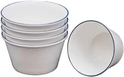 T-917855 Cocotte Fortemore Blue Line, Set Of 5, Diameter 3.6 X Height 2.0 Inches (9.1 X 5.2 Cm), Microwave, Dishwasher And Oven Safe, Lightweight Reinforced Porcelain 20 T-917855 Cocotte Fortemore Blue Line, Set Of 5, Diameter 3.6 X Height 2.0 Inches (9.1 X 5.2 Cm), Microwave, Dishwasher And Oven Safe, Lightweight Reinforced Porcelain -Wilton Shop 41wktmf3rBL. AC
