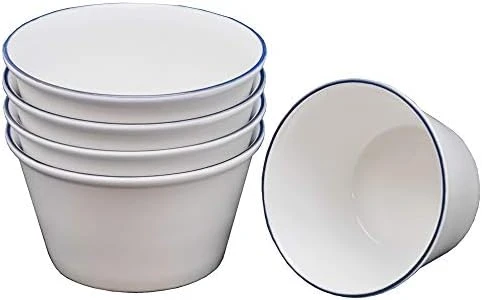 T-917855 Cocotte Fortemore Blue Line, Set Of 5, Diameter 3.6 X Height 2.0 Inches (9.1 X 5.2 Cm), Microwave, Dishwasher And Oven Safe, Lightweight Reinforced Porcelain 11 T-917855 Cocotte Fortemore Blue Line, Set Of 5, Diameter 3.6 X Height 2.0 Inches (9.1 X 5.2 Cm), Microwave, Dishwasher And Oven Safe, Lightweight Reinforced Porcelain - Image 9