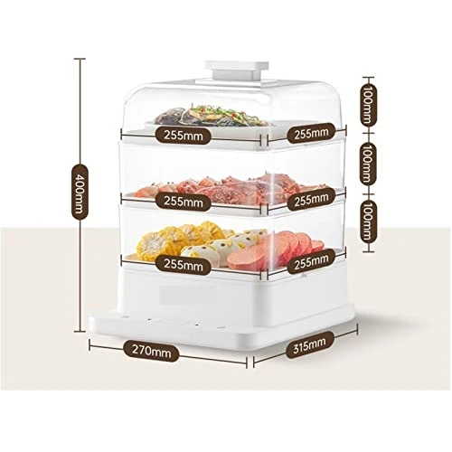 AMAYYAtg Cooking Pot Three Layer Electric Steamer, Large Capacity And Multi-Function Household Steam Cooker, Intelligent Breakfast Reservation Machine 3 AMAYYAtg Cooking Pot Three Layer Electric Steamer, Large Capacity And Multi-Function Household Steam Cooker, Intelligent Breakfast Reservation Machine