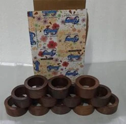 Handcrafted Wooden Dinner Table Decoration Napking Rings Set Of 12, 1.5 Inch -Wilton Shop 41wyoL6SY2L