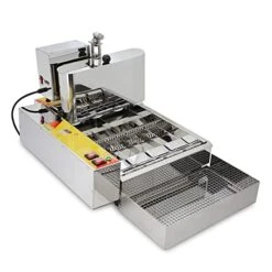 Commercial 4 Rows Automatic Donut Maker Machine, 5.5L Hopper Electric Frying Mini Donuts Maker With Moulds, Stainless Steel Doughnut Making Machine With Intelligent Control Panel (1750PCS/H) -Wilton Shop 41x36projDL