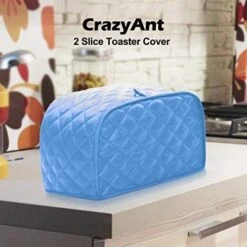 CrazyAnt Two Slice Toaster Cover, Toaster Protectors Cotton Fingerprint Protection Anti-sputtering And Dustproof Machine Washable For Most Toaster(Blue+Cotton, Two Slice Toaster Cover) -Wilton Shop 41x6M8WWDkL. AC