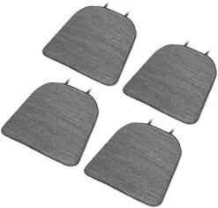 Baibu Super Soft Metal Dining Chair Pads Bar Stool Cushion With Ties For Metal Chairs Or Bar Stools - One Cushion Only (Gray Black, 14x14x1.5in) -Wilton Shop 41x7iVQ7coL. AC