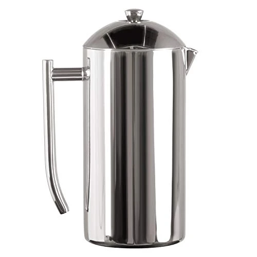 Double-Walled Stainless-Steel French Press Coffee Maker, Polished, 17 Ounces 3 Double-Walled Stainless-Steel French Press Coffee Maker, Polished, 17 Ounces