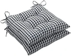 Outdoor/Indoor Dawson Pewter Chair Pads, 15.5" X 16", Black 2 Count 25 Outdoor/Indoor Dawson Pewter Chair Pads, 15.5" X 16", Black 2 Count -Wilton Shop 41xG557vH5S. AC