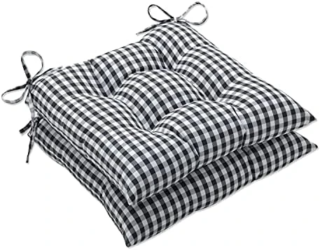 Outdoor/Indoor Dawson Pewter Chair Pads, 15.5" X 16", Black 2 Count 14 Outdoor/Indoor Dawson Pewter Chair Pads, 15.5" X 16", Black 2 Count - Image 12