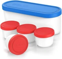 - Ice Cream Container - 2 Quart - Perfect Reusable Freezer Storage For Homemade Ice Cream Tubs For Sorbet, Frozen Yogurt And Gelato! - Flexible Silicone Lids, Long Scoop, Stackable - White With Sprinkles 18 - Ice Cream Container - 2 Quart - Perfect Reusable Freezer Storage For Homemade Ice Cream Tubs For Sorbet, Frozen Yogurt And Gelato! - Flexible Silicone Lids, Long Scoop, Stackable - White With Sprinkles -Wilton Shop 41xNKQoaMtL. AC