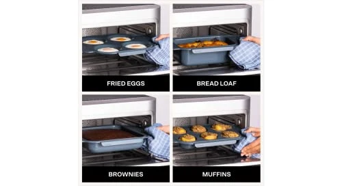 Oven Chef's Choice Lite 5-Piece Baking Pan Set, Includes Non-Stick Egg Pan For Cooking, Muffin & Cupcake Pan, Loaf Baking Dish, Square Brownie Baking Tray, & Enameled Cast Iron Pot With Lid 5 Oven Chef's Choice Lite 5-Piece Baking Pan Set, Includes Non-Stick Egg Pan For Cooking, Muffin & Cupcake Pan, Loaf Baking Dish, Square Brownie Baking Tray, & Enameled Cast Iron Pot With Lid - Image 3