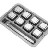 8 Pcs Reusable Ice Cubes,Stainless Steel Whisky Stones,Metal Ice Cube,Wine Chillers Ice Cube For Whiskey Beverage Drinks,Reusable Whiskey Rocks With 1 Ice Clip Barware Tool Sets