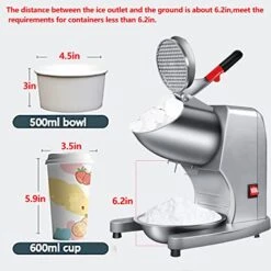 110V Electric Dual Blades Ice Crusher 2000r/min,209lbs/hour For Home,DIY Dessert Shop And Sea Food Shop For Commercial Home -Wilton Shop 41xmF5ZJPmL