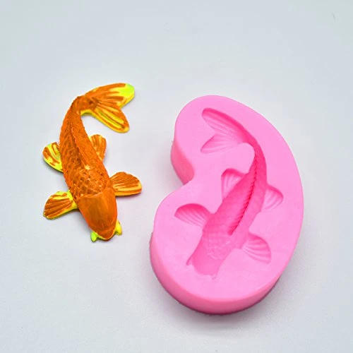 Small Size Koi Fish Fondant Mold (2.5"x1.4")- MoldFun Carp Fish Sugar Craft Silicone Mold For Cake/Cupcake Decorating, Gum Paste, Polymer Clay 4 Small Size Koi Fish Fondant Mold (2.5"x1.4")- MoldFun Carp Fish Sugar Craft Silicone Mold For Cake/Cupcake Decorating, Gum Paste, Polymer Clay - Image 2