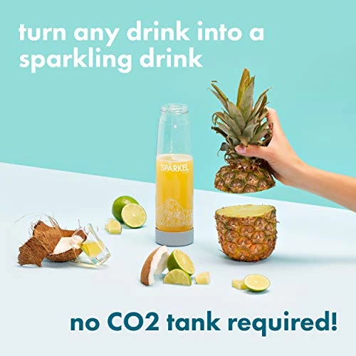 Spärkel System (White) Sparkling Water And Soda Maker + Bottle + 90 Pack Of Carbonators - A New Way Of Sparkling - Use Fresh & Natural Ingredients - No CO2 Tank Needed 5 Spärkel System (White) Sparkling Water And Soda Maker + Bottle + 90 Pack Of Carbonators - A New Way Of Sparkling - Use Fresh & Natural Ingredients - No CO2 Tank Needed - Image 3