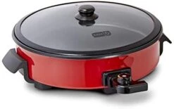 Dash Family Size Electric Skillet With 14 Inch Nonstick Surface + Recipe Book For Pizza, Burgers, Cookies, Fajitas, Breakfast & More, 20 Cup Capacity, 1400-Watt - Red 15 Dash Family Size Electric Skillet With 14 Inch Nonstick Surface + Recipe Book For Pizza, Burgers, Cookies, Fajitas, Breakfast & More, 20 Cup Capacity, 1400-Watt - Red -Wilton Shop 41y I n1zRL. AC