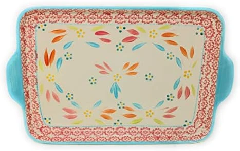 13"x9" Cookie Sheet, Platter, Deep Tray Or Replacement Lid-It (Floral Lace Teal) 11 13"x9" Cookie Sheet, Platter, Deep Tray Or Replacement Lid-It (Floral Lace Teal) - Image 9