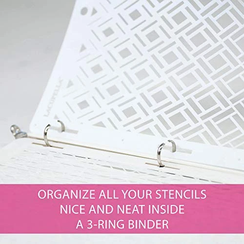 Acupella Cake Stencil - Seamless Delicate Pattern For Decorating Tall Double Barrel Cake To Use With Buttercream, Royal Icing, Ganache, Paint, Airbrush (Deidra) 6 Acupella Cake Stencil - Seamless Delicate Pattern For Decorating Tall Double Barrel Cake To Use With Buttercream, Royal Icing, Ganache, Paint, Airbrush (Deidra) - Image 4