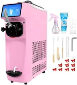 Commercial Ice Cream Maker Machine For Home,3.2 To 4.2 Gal/H Soft Serve Machine,Single Flavor Ice Cream Maker,1050W Countertop Soft Serve Ice Cream Machine With 1.6 Gal Tank,LED Panel, -Wilton Shop 41y85hcSlPL. AC