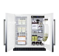 Summit FFRF3075WSS 30" Side-by-Side Compact Refrigerator And Freezer With 5.4 Cu. Ft. Capacity LED Lighting Frost Free Operation High Temperature And Open Door Alarm In Stainless Steel And White Cabinet 9 Summit FFRF3075WSS 30" Side-by-Side Compact Refrigerator And Freezer With 5.4 Cu. Ft. Capacity LED Lighting Frost Free Operation High Temperature And Open Door Alarm In Stainless Steel And White Cabinet -Wilton Shop 41y8SlFjC6L
