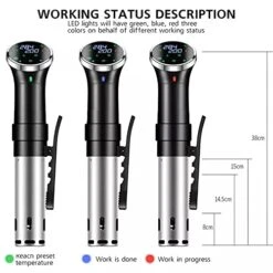 Precision Cooker Machine, 1100 Watts WiFi Waterproof Sous Vide Cooker With Remote Settings Available Via Mobile App And Anti-Dry, Water Level Detection, For Home Kitchen(Black) 7 Precision Cooker Machine, 1100 Watts WiFi Waterproof Sous Vide Cooker With Remote Settings Available Via Mobile App And Anti-Dry, Water Level Detection, For Home Kitchen(Black) -Wilton Shop 41yFpW04SpL