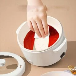 HEIMP Glass Cooking Pot Multifunctional Electric Cooking Pot Dormitory Household Small Electric Pot All-in-one Electric Fried Noodles Hot Pot Soup Pot -Wilton Shop 41yHxt0zFpL