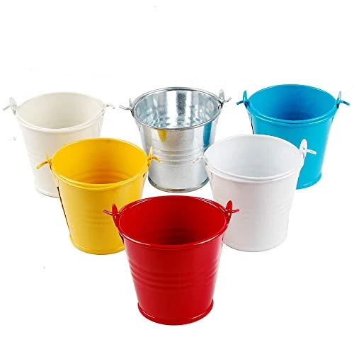 24PCS Mini 2 INCH Metal Tin Buckets Pails With Handles For Halloween Christmas Party Favor, Succulent Planting 5 24PCS Mini 2 INCH Metal Tin Buckets Pails With Handles For Halloween Christmas Party Favor, Succulent Planting - Image 3