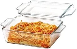 Mini-1 QT Rectangular Glass Casserole Dish With Glass Lid, (Single Serving) Glass Bakeware With Lid Glass Microwave Casserole Dish Lidded Small Casserole Dish -Wilton Shop 41yURWJ7rAL. AC