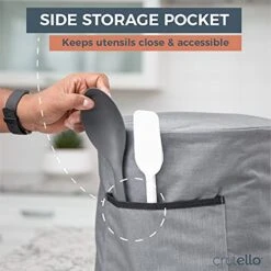 Cover With Storage Pocket Compatible With Instant Pot 8 Quart Pressure Cooker - Small Appliance Dust Cover Measuring 13.25" X 14.75" -Wilton Shop 41yVwwplb2S