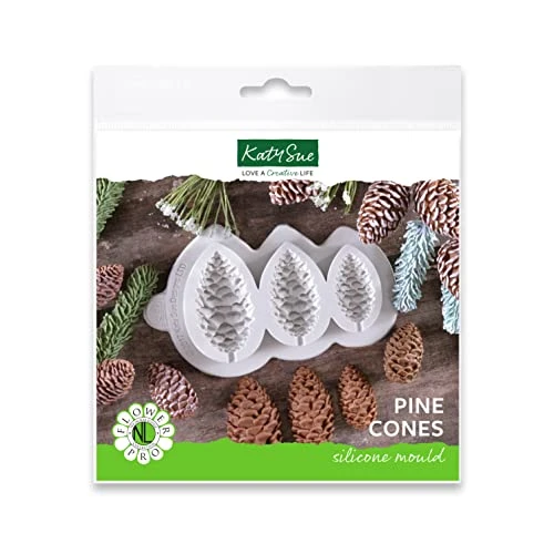Flower Pro Pine Cones Cake Decorating Silicone Mold (by Chef Nicholas Lodge For Katy Sue Designs) 3 Flower Pro Pine Cones Cake Decorating Silicone Mold (by Chef Nicholas Lodge For Katy Sue Designs)