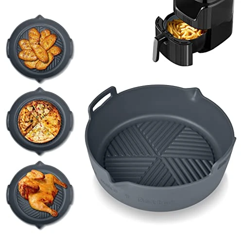Air Fryer Silicone Pot, 8.66" Air Fryer Silicone Liners Food Safe Non Stick Air Fryer Basket Oven Accessories, Reusable Replacement Of Parchment Paper Liners Fits 5.3 QT Or Bigger Air Fryer 3 Air Fryer Silicone Pot, 8.66" Air Fryer Silicone Liners Food Safe Non Stick Air Fryer Basket Oven Accessories, Reusable Replacement Of Parchment Paper Liners Fits 5.3 QT Or Bigger Air Fryer