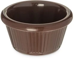 27969 Melamine Fluted Ramekin, 2 Oz. Capacity, Melamine, Chocolate (Case Of 48)