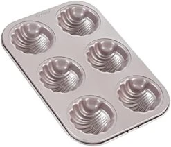 Madeleine Mold Cake Pan, 12-Cavity Non-Stick Spherical Shell Madeline Bakeware For Oven Baking (Champagne Gold) 23 Madeleine Mold Cake Pan, 12-Cavity Non-Stick Spherical Shell Madeline Bakeware For Oven Baking (Champagne Gold) -Wilton Shop 41z rxcoKML. AC