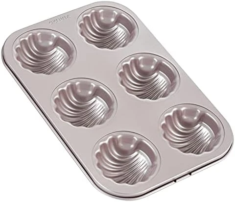 Madeleine Mold Cake Pan, 12-Cavity Non-Stick Spherical Shell Madeline Bakeware For Oven Baking (Champagne Gold) 12 Madeleine Mold Cake Pan, 12-Cavity Non-Stick Spherical Shell Madeline Bakeware For Oven Baking (Champagne Gold) - Image 10