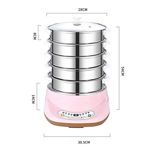 Household Electric Steamer Multi-Function Automatic Power Off Stainless Steel Steamer Timed Steamer Food Steamer 4 Household Electric Steamer Multi-Function Automatic Power Off Stainless Steel Steamer Timed Steamer Food Steamer - Image 2