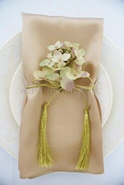 10 Pcs Satin 20" X 20" Dinner Table Linen Napkins For Restaurant Kitchen Dining Wedding Party Banquet Events - Copper -Wilton Shop 41z9C6bSbHL. AC