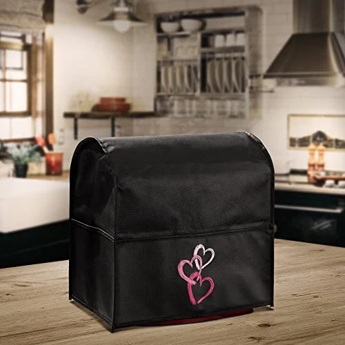 Kwmobile Cover Compatible With KitchenAid 4,3-4,8 Liter - Cover With Design - Brushed Heart Abstract Dusty Pink/Pink/Black 4 Kwmobile Cover Compatible With KitchenAid 4,3-4,8 Liter - Cover With Design - Brushed Heart Abstract Dusty Pink/Pink/Black - Image 2