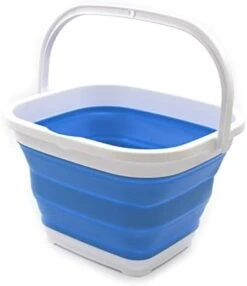 11L (2.9 Gallon) Collapsible Rectangular Handy Basket / Bucket (1, Grey/Black) -Wilton Shop 41zE8DxBroL. AC