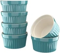 K 8 Oz Porcelain Ramekins, Oven Safe, For Baking Pot Pies, Creme Brulee. Lava Cake, Set Of 6 (Mustard) -Wilton Shop 41zI9RaWIL. AC