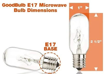40 Watt Microwave Bulb GE WB36x10003 Incandescent - Warm White Microwave Light - Fits Most GE And Whirlpool Ovens - E17 Intermediate Base Bulb - 40 Watt 130 Volt Appliance Bulb - Pack Of 3 Bulbs 7 40 Watt Microwave Bulb GE WB36x10003 Incandescent - Warm White Microwave Light - Fits Most GE And Whirlpool Ovens - E17 Intermediate Base Bulb - 40 Watt 130 Volt Appliance Bulb - Pack Of 3 Bulbs - Image 5