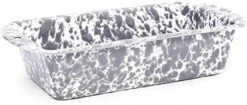 Enamelware Loaf Pan, 9 X 5.5 Inches, Vintage White/Grey -Wilton Shop 41zTQ75VBNL. AC
