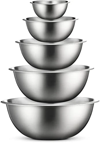 Stainless Steel Mixing Bowls (Set Of 6) Stainless Steel Mixing Bowl Set - Easy To Clean, Nesting Bowls For Space Saving Storage, Great For Cooking, Baking, Prepping 12 Stainless Steel Mixing Bowls (Set Of 6) Stainless Steel Mixing Bowl Set - Easy To Clean, Nesting Bowls For Space Saving Storage, Great For Cooking, Baking, Prepping - Image 10