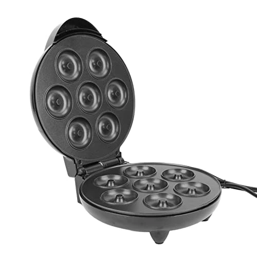Donut Maker, Stylish Prevent Stick Mini Easy Release Double Sided Heating Donut Maker Machine For Kitchen (Black) 3 Donut Maker, Stylish Prevent Stick Mini Easy Release Double Sided Heating Donut Maker Machine For Kitchen (Black)