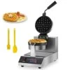 Waffle Maker Waffle Iron Flip Rotating Commercial Belgian Waffle Maker Professional Stainless Steel Intelligent Temperature Control Digital LED Display With Silicone Brush, Spatula -Wilton Shop 41zrCVl5s3L