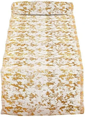 Gold Square Fabric Napkin With Foil Print, 20" 8 Gold Square Fabric Napkin With Foil Print, 20" - Image 6