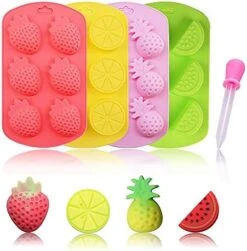 Candy Molds Ice Cube Trays Chocolate Molds, Silicone Molds Including Cactus, Flamingo, Coconut Tree & Pineapple For Making Ice, Jelly, Chocolate, Soap, Pack Of 4 With 2 Droppers. (Multicolor) 21 Candy Molds Ice Cube Trays Chocolate Molds, Silicone Molds Including Cactus, Flamingo, Coconut Tree & Pineapple For Making Ice, Jelly, Chocolate, Soap, Pack Of 4 With 2 Droppers. (Multicolor) -Wilton Shop 5109JUTgNtL. AC