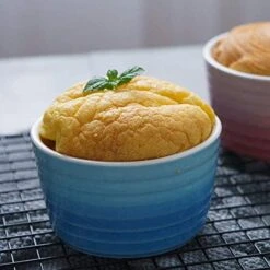 Souffle Ramekins Porcelain Dishes 240Ml Embossed Souffle Creme Brulee For Baking And Dipping Sauces - Gradient Color Glaze Ring Pattern Baking Bowl,6pcs -Wilton Shop 510FXbk8wIL 1