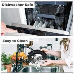 Air Fryer Silicone Liners 8.5Inch For 5qt To 8qt Reusable Air Fryer Liners With Divider Foldable Silicone Air Fryer Basket Round Non-Stick Collapsible Dishwasher Safe Silicone Insert (Black) -Wilton Shop 510OcTuRoDL