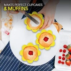 Silicone Cupcake Mold Liners Holders Baking Supplies Flower Shaped Muffin Liner Set Of 12 12 Silicone Cupcake Mold Liners Holders Baking Supplies Flower Shaped Muffin Liner Set Of 12 -Wilton Shop 510bQxC0pBL