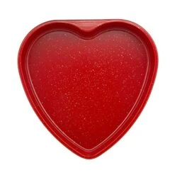 CasaWare Ceramic Coated NonStick 11-Inch Heart Pan Red Granite -Wilton Shop 510dG3dmblL