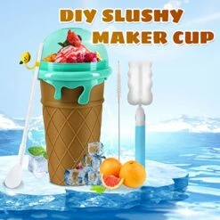 Slushie Maker Cup, TIKTOK Slushy Cup Magic Quick Frozen Smoothies Cup, 500ml Slushie Cup Homemade Milk Shake Ice Cream Maker Cooling Cup DIY For Family (Coffee) -Wilton Shop 510eNxH1dyL